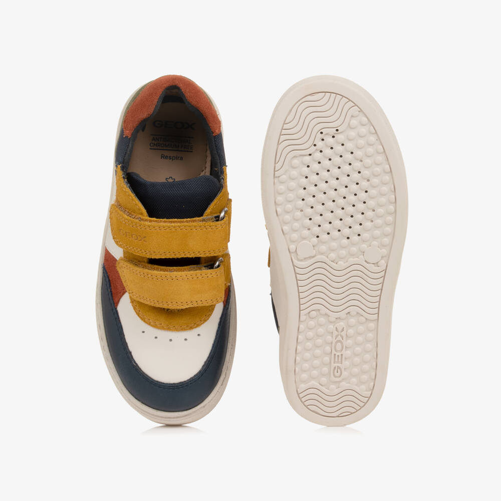 Geox-Boys Ivory & Ochre Respira Trainers | Childrensalon
