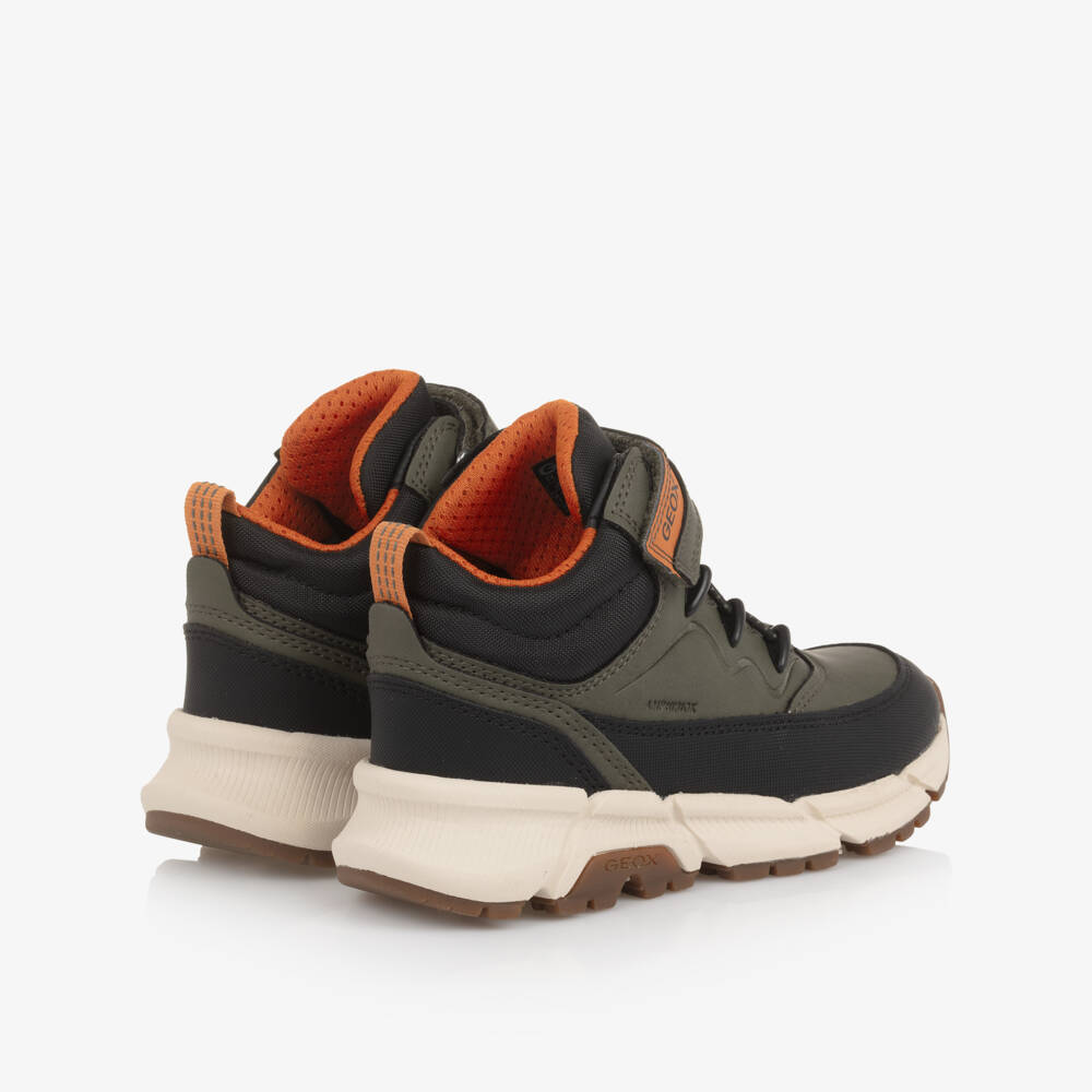 Geox-Boys Khaki Green Waterproof Boots | Childrensalon