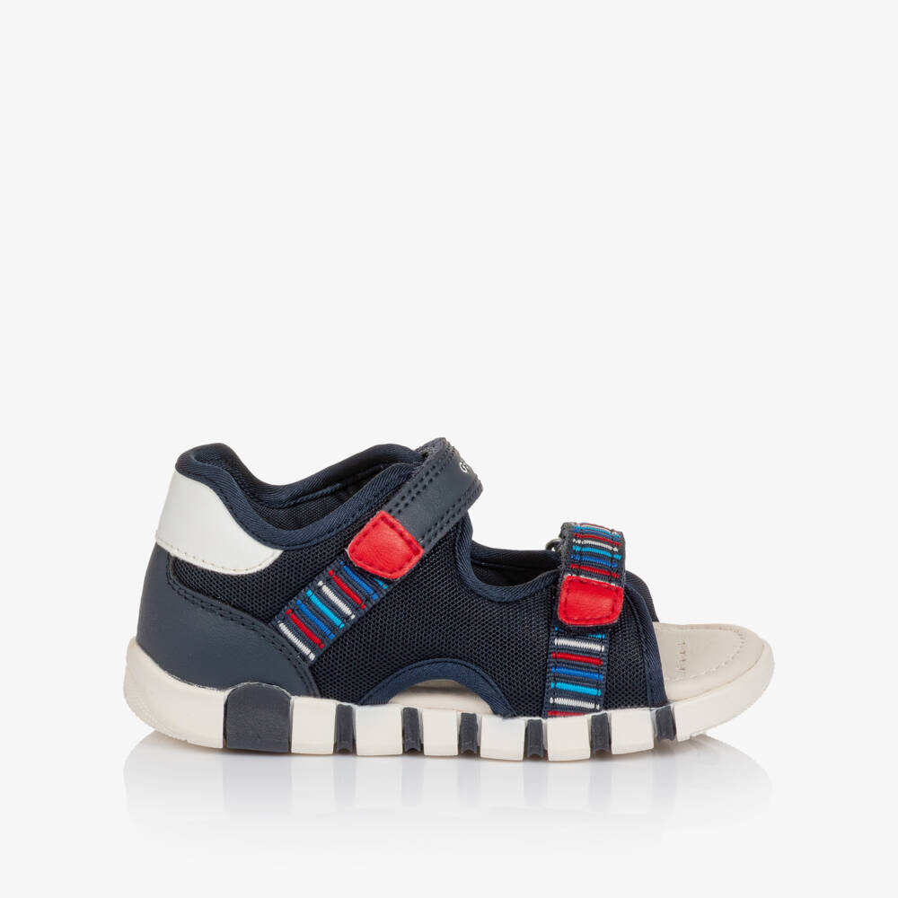 Geox-Boys Navy Blue Open Toe Sandals | Childrensalon