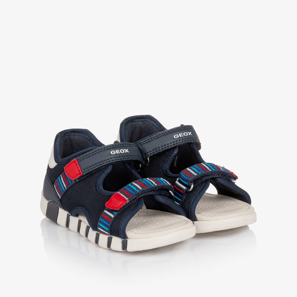 Geox-Boys Navy Blue Open Toe Sandals | Childrensalon