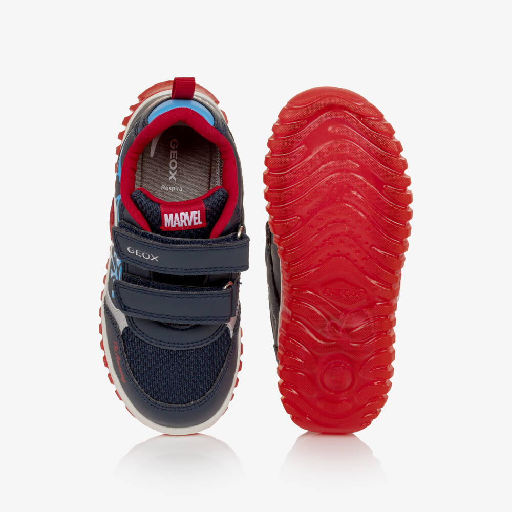Geox-Boys Navy Blue Spiderman Trainers | Childrensalon