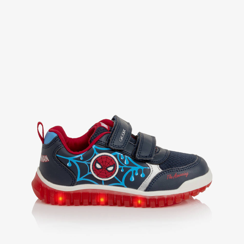 Geox-Boys Navy Blue Spiderman Trainers | Childrensalon