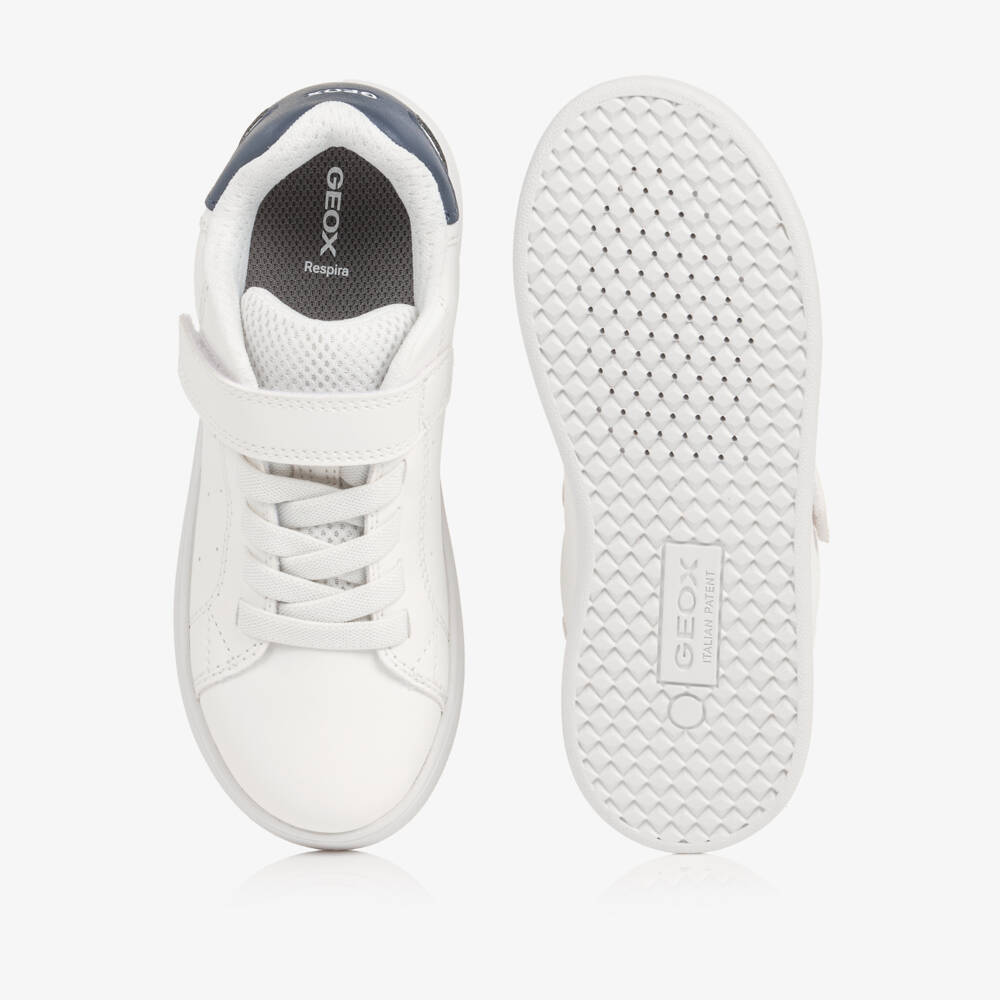 Geox-Boys White Velcro Trainers with Respira | Childrensalon