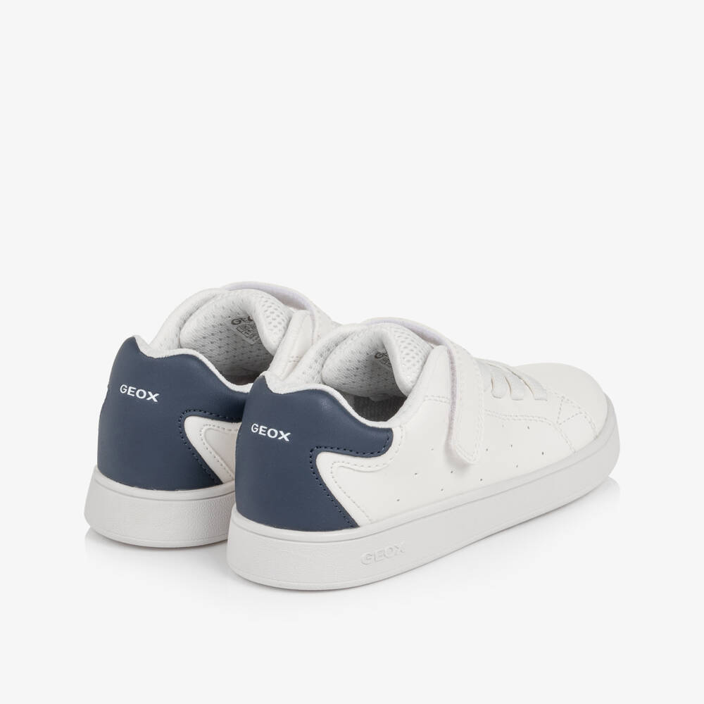Geox-Boys White Velcro Trainers with Respira | Childrensalon