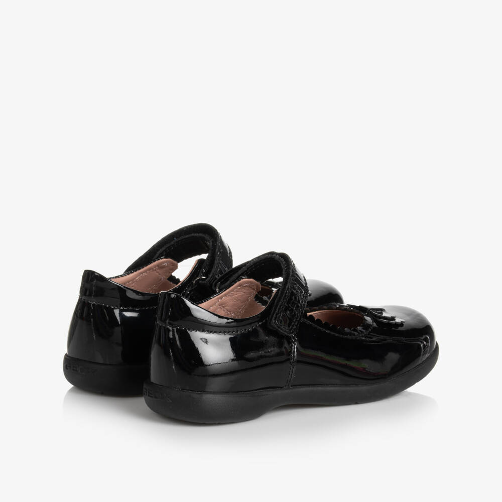 Geox-Girls Black Patent Leather Mary Jane Respira Shoes | Childrensalon