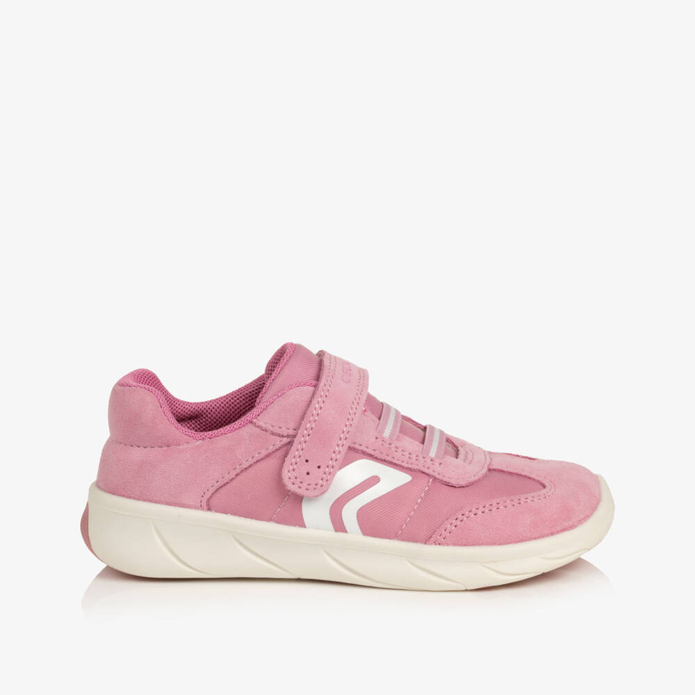 Geox-Girls Dark Pink Barefoot Suede Trainers | Childrensalon