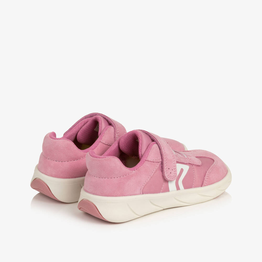 Geox-Girls Dark Pink Barefoot Suede Trainers | Childrensalon