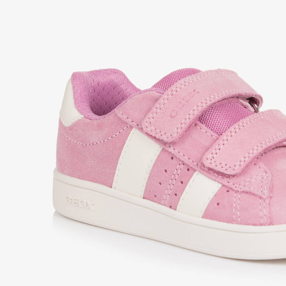 Geox-حذاء رياضي جلد شامواه لون زهري فاتح للبنات | Childrensalon