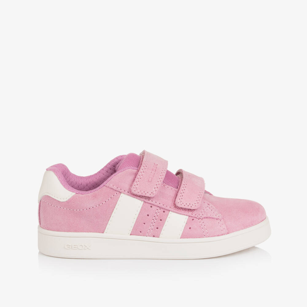 Geox-حذاء رياضي جلد شامواه لون زهري فاتح للبنات | Childrensalon