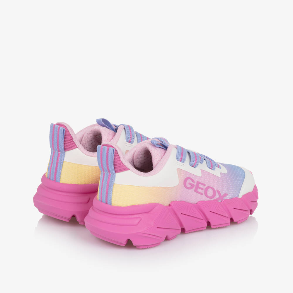 Geox-Girls Pink & Lilac Slip-On Trainers | Childrensalon