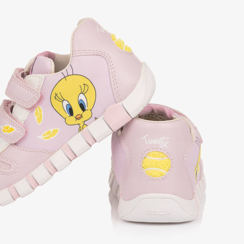 Geox-حذاء رياضي بشريط لاصق لون زهري للبنات | Childrensalon