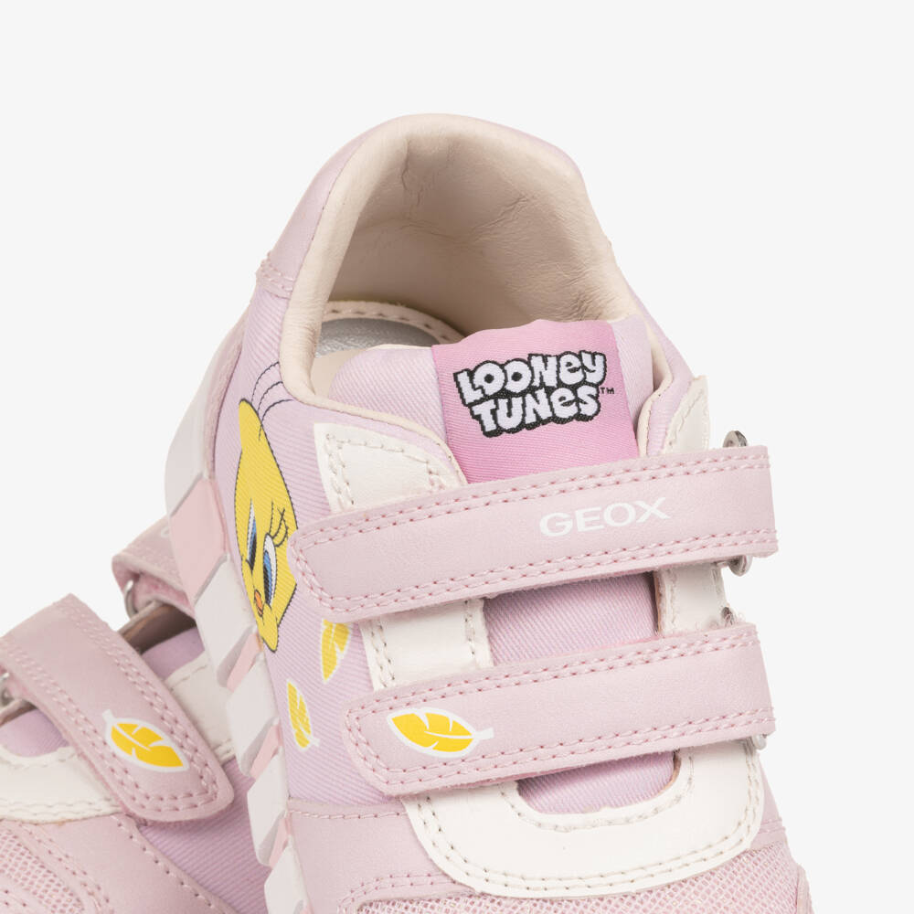 Geox-حذاء رياضي بشريط لاصق لون زهري للبنات | Childrensalon