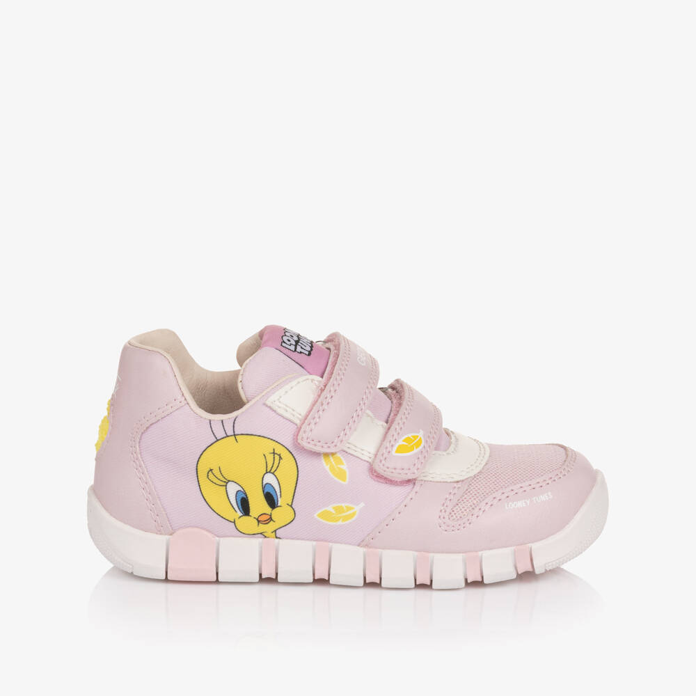 Geox-حذاء رياضي بشريط لاصق لون زهري للبنات | Childrensalon