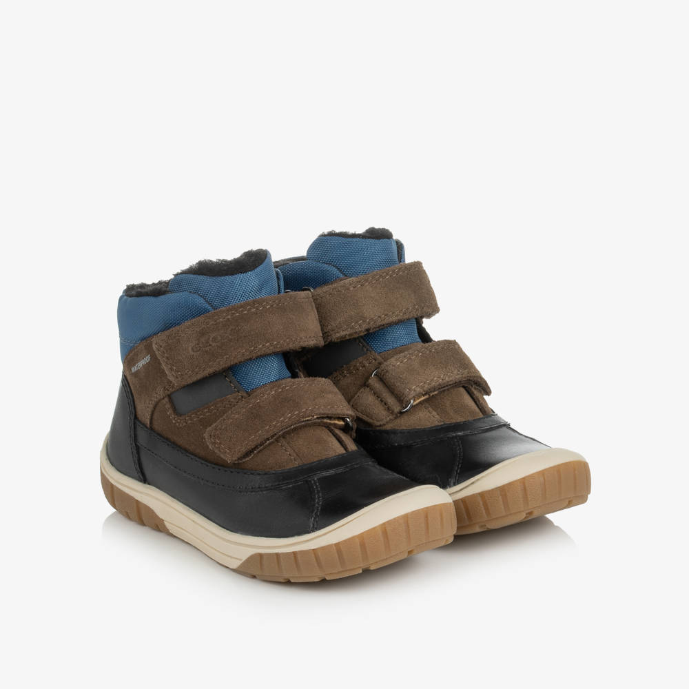 Geox-Suede & Leather Waterproof Boots | Childrensalon