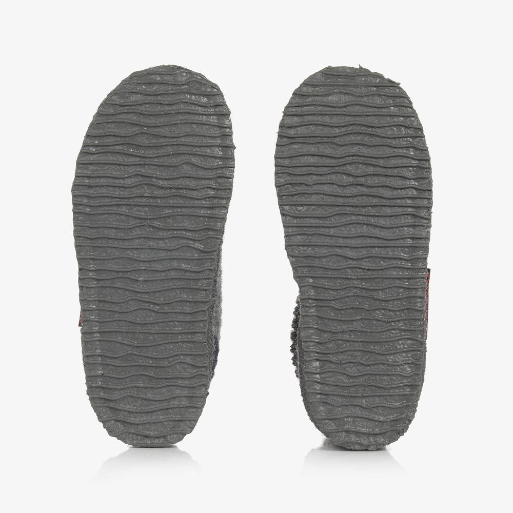 Giesswein-Grey Wool Boot Slippers | Childrensalon