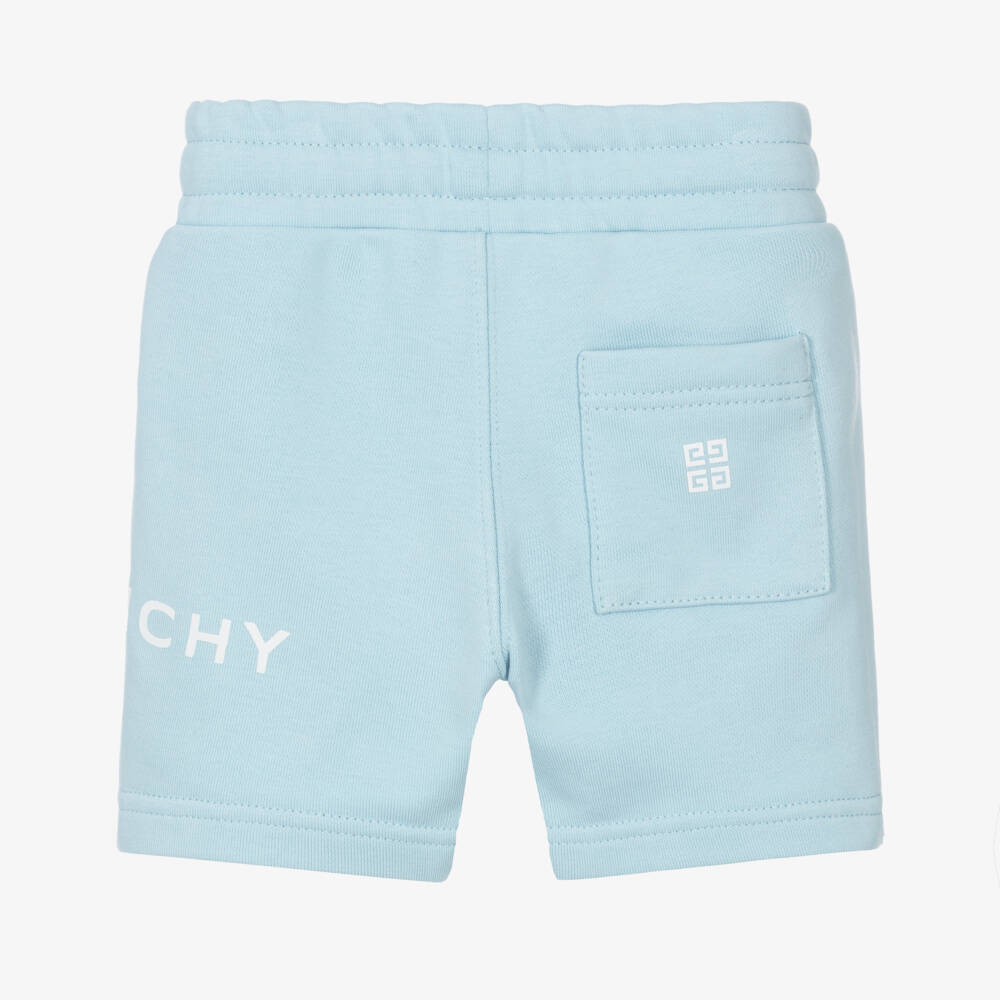 Givenchy-Baby Boys Pale Blue Cotton Jersey Shorts | Childrensalon