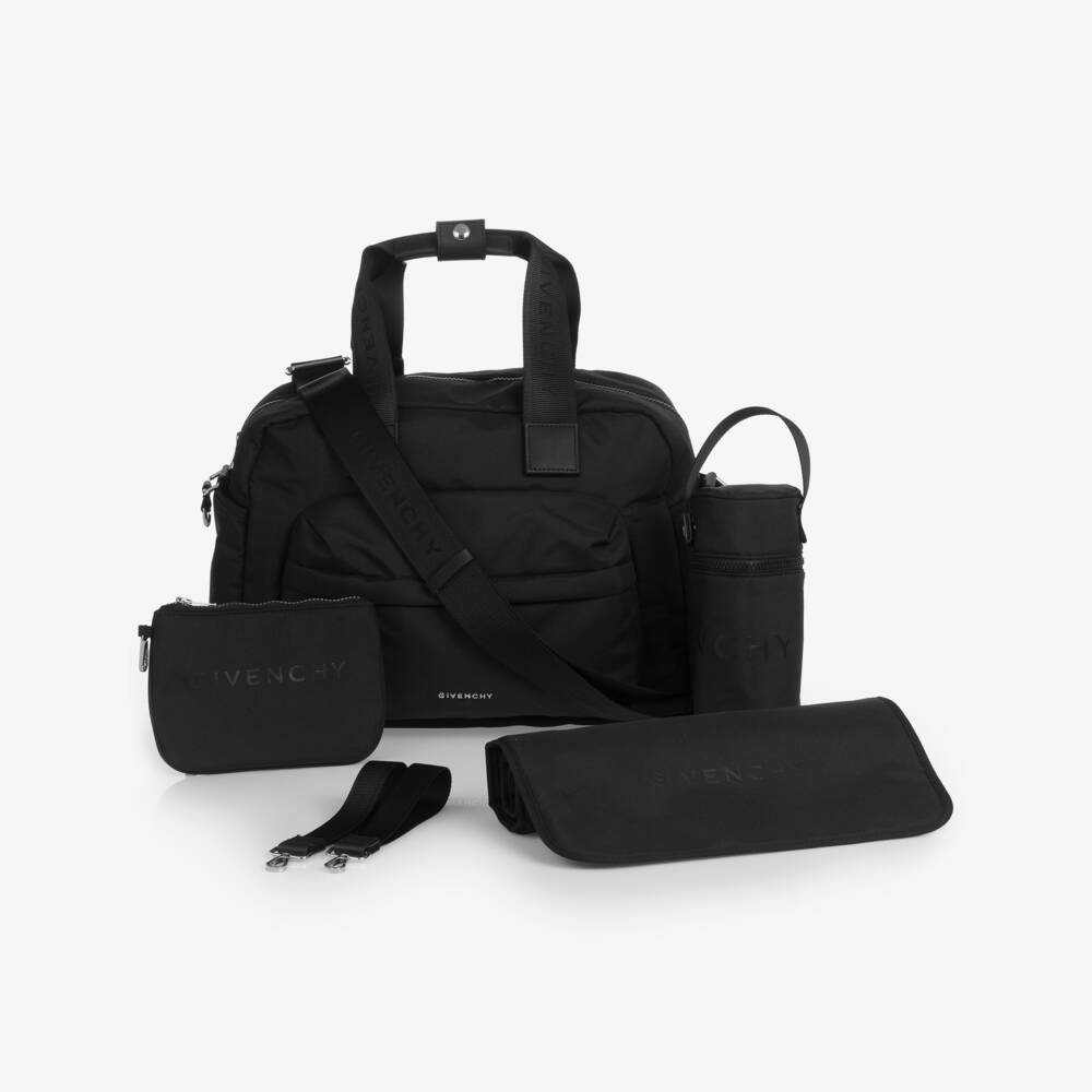 Givenchy-Black Logo Baby Changing Bag (40cm) | Childrensalon