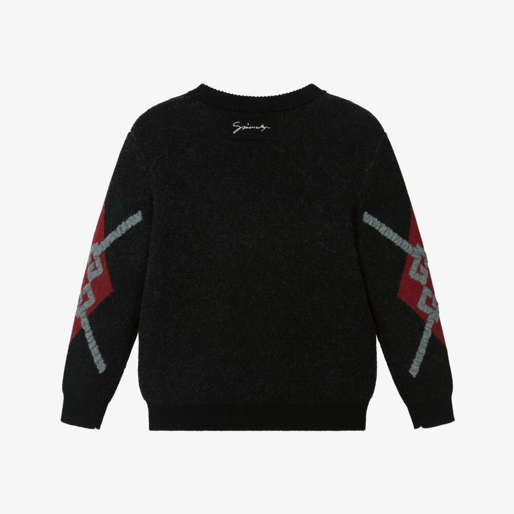 Givenchy-Boys Black 4G 72 Cotton Knit Jumper | Childrensalon