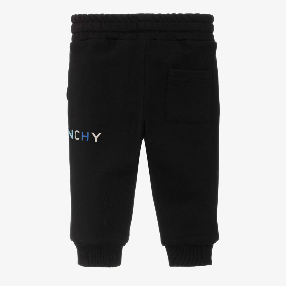 Givenchy-Boys Black Cotton Jersey Drawstring Joggers | Childrensalon
