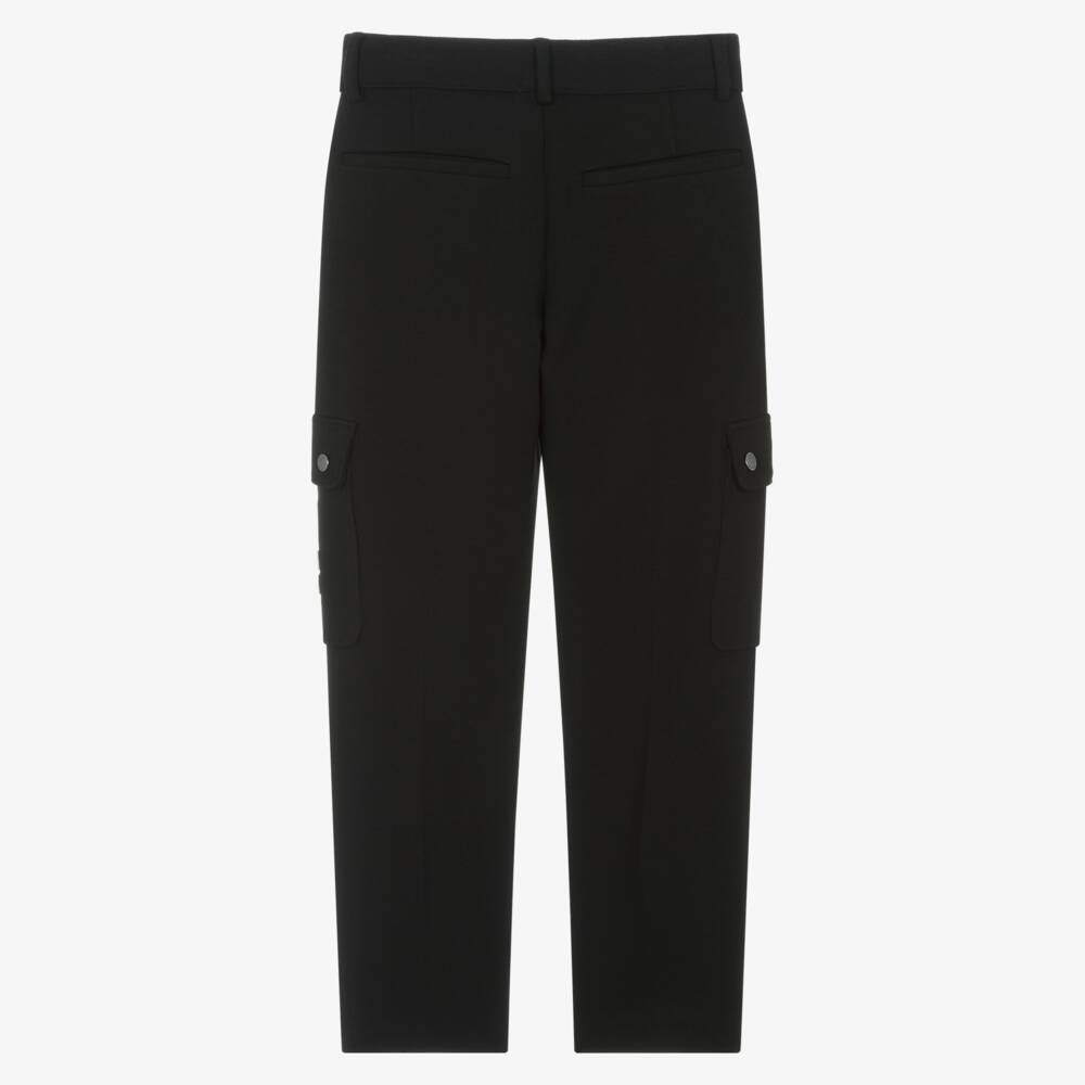 Givenchy-Boys Black Milano Jersey Cargo Trousers | Childrensalon