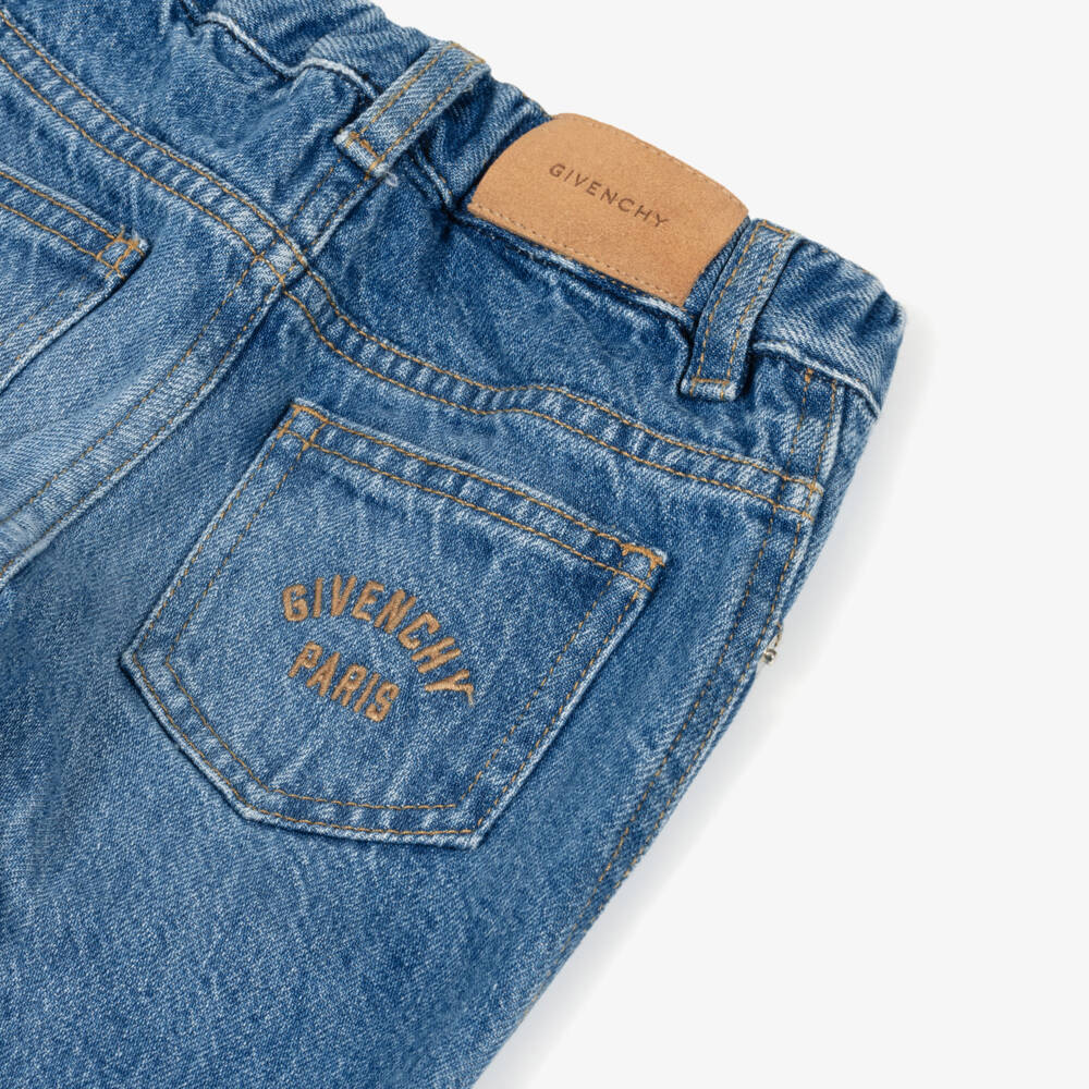 Givenchy-Boys Blue Denim Elasticated Waist Jeans | Childrensalon