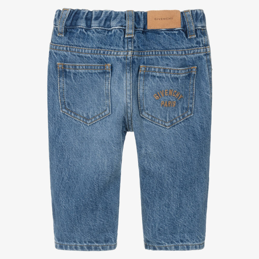 Givenchy-Boys Blue Denim Elasticated Waist Jeans | Childrensalon