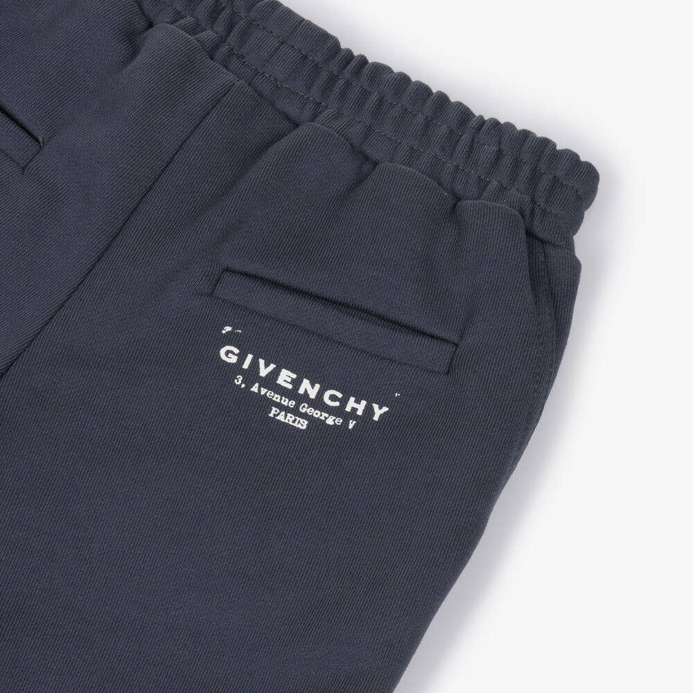 Givenchy-Boys Dark Grey Cotton Givenchy Stamp Joggers | Childrensalon