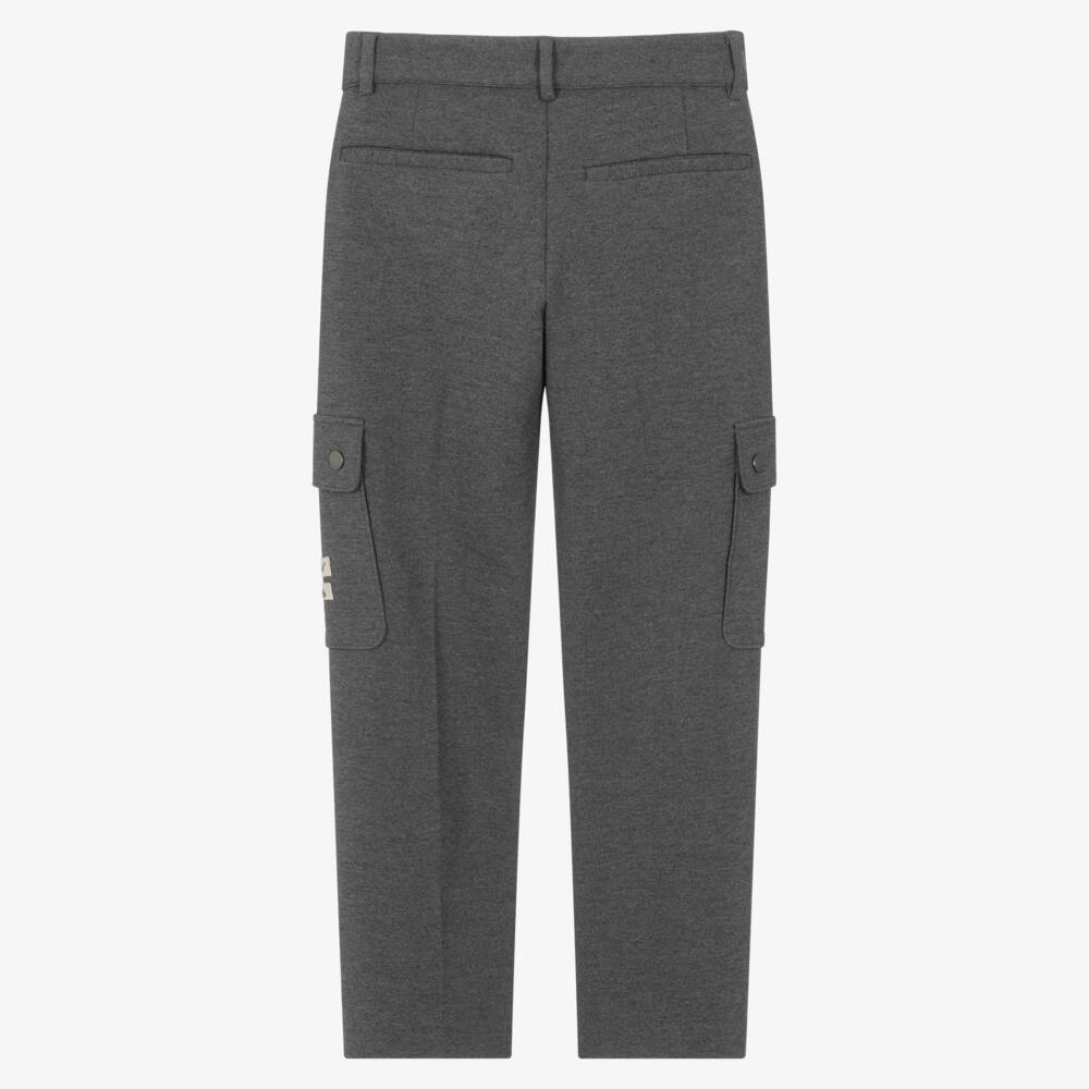 Givenchy-Boys Grey Milano Jersey Cargo Trousers | Childrensalon