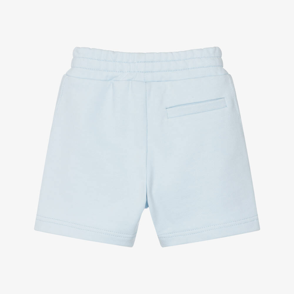 Givenchy-Boys Pale Blue Cotton Givenchy Stamp Logo Shorts | Childrensalon
