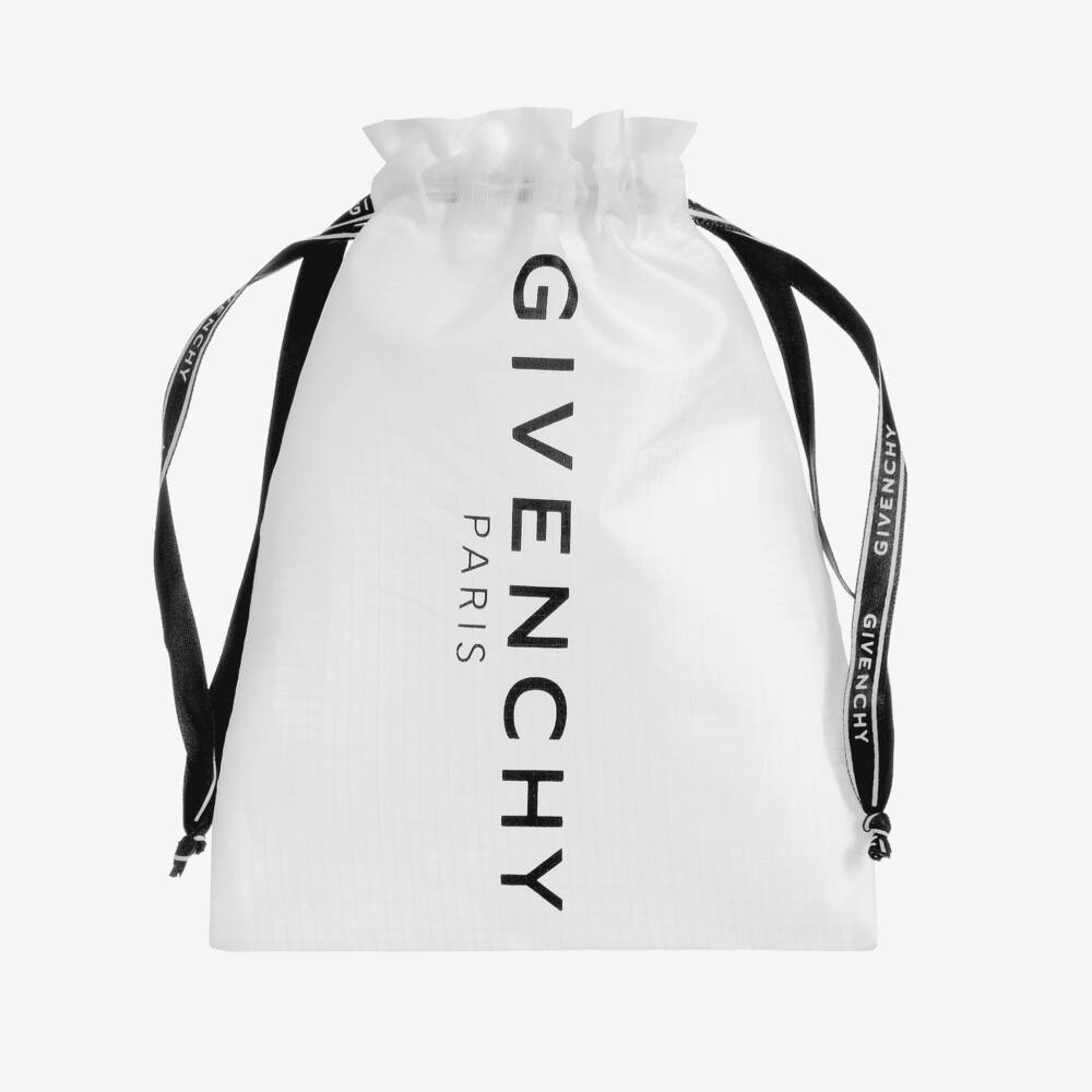 Givenchy-Boys Pale Blue Stamp Effect Logo Swim Shorts | Childrensalon