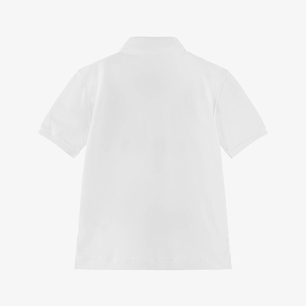 Givenchy-Boys White Monogram 72 Cotton Polo Shirt | Childrensalon