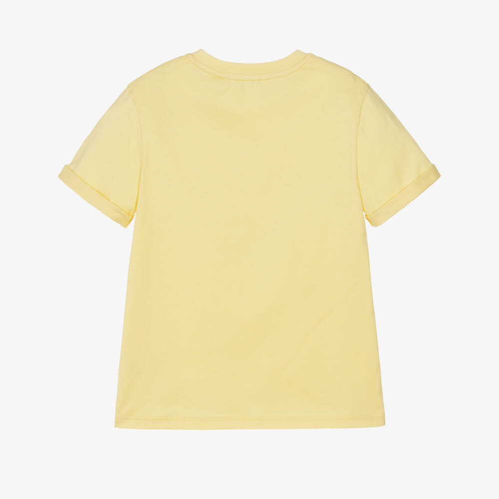 Givenchy-تيشيرت قطن بشعار لون أصفر للأولاد | Childrensalon