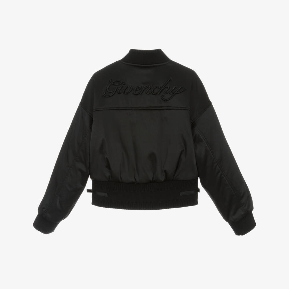 Givenchy-Girls Black Bomber Jacket | Childrensalon