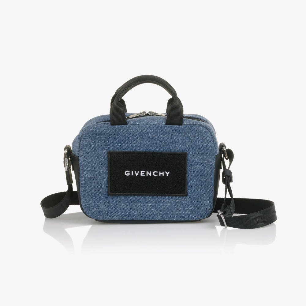 Givenchy-Girls Blue Denim Shoulder Bag with Pouch (22cm) | Childrensalon