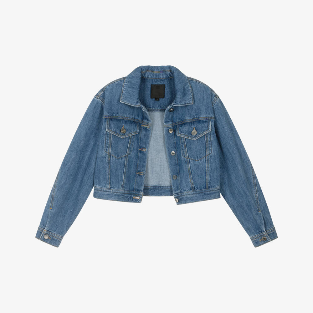 Givenchy-Girls Classic Blue Denim Jacket | Childrensalon
