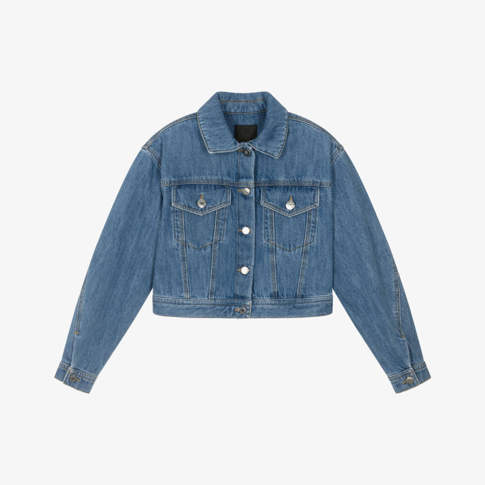 Givenchy-Girls Classic Blue Denim Jacket | Childrensalon