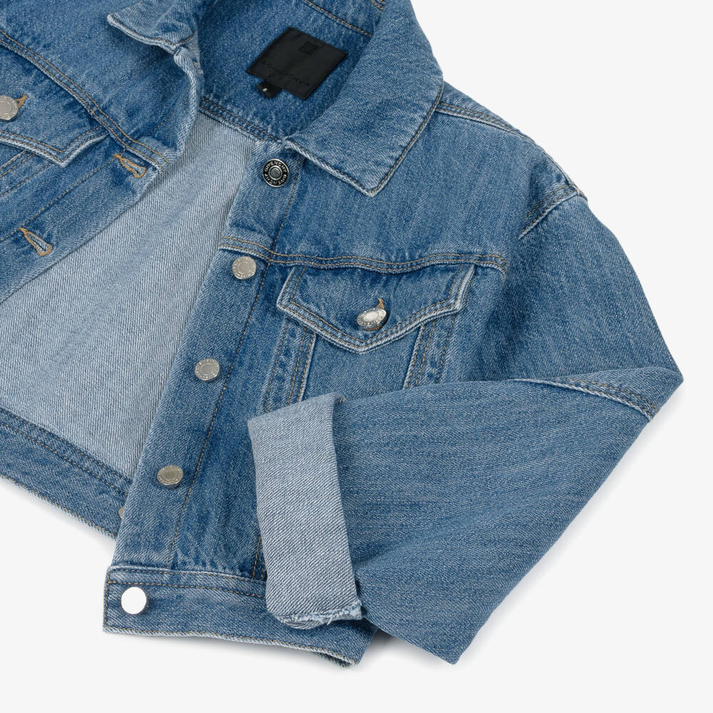 Givenchy-Girls Classic Blue Denim Jacket | Childrensalon