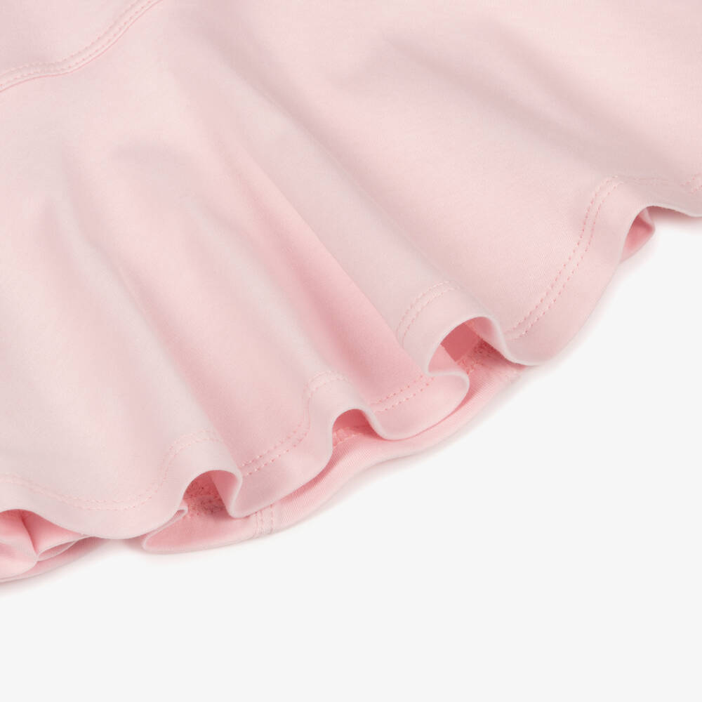 Givenchy-Платье розовое из хлопкового трикотажа с расклешенным подолом для девочек | Childrensalon