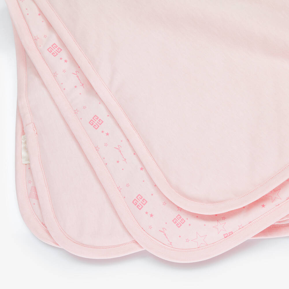 Givenchy-Pink Cotton Hat & Padded Blanket Set (78cm) | Childrensalon