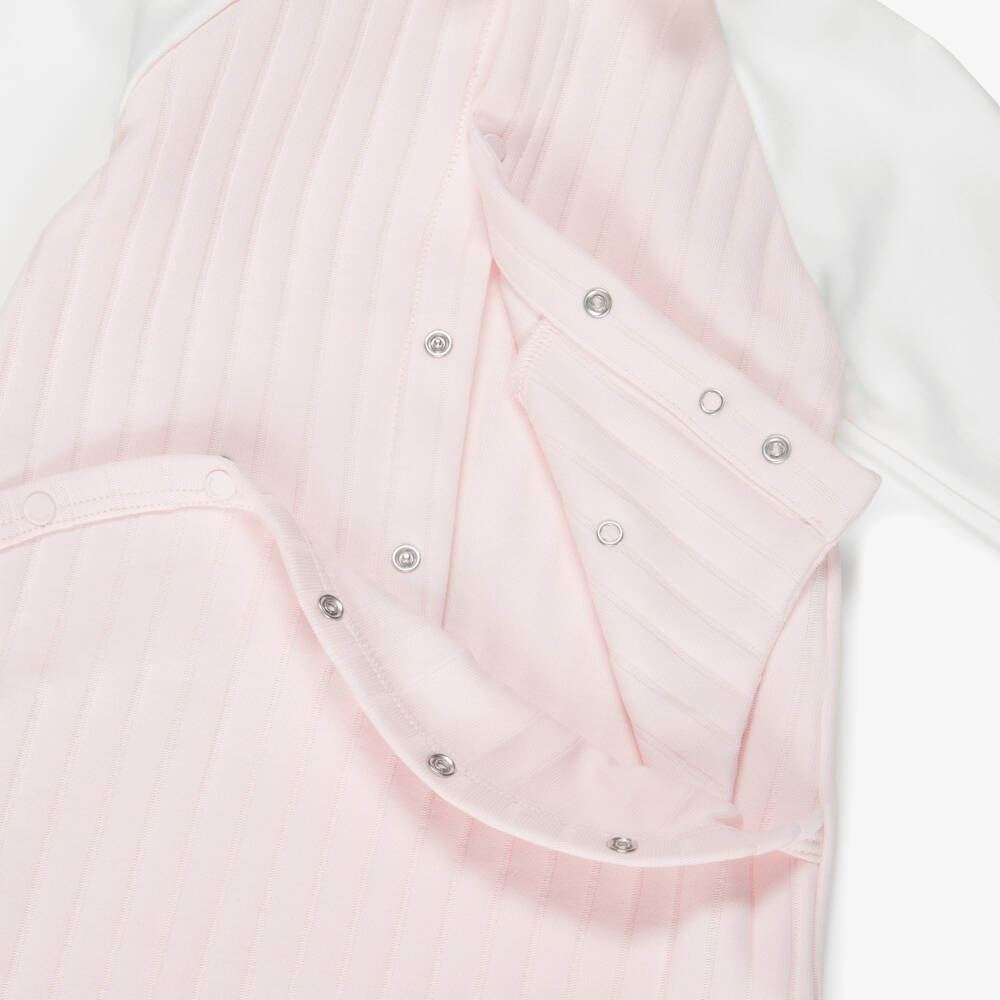 Givenchy-Pink Logo Print Cotton Babygrow Gift Set | Childrensalon
