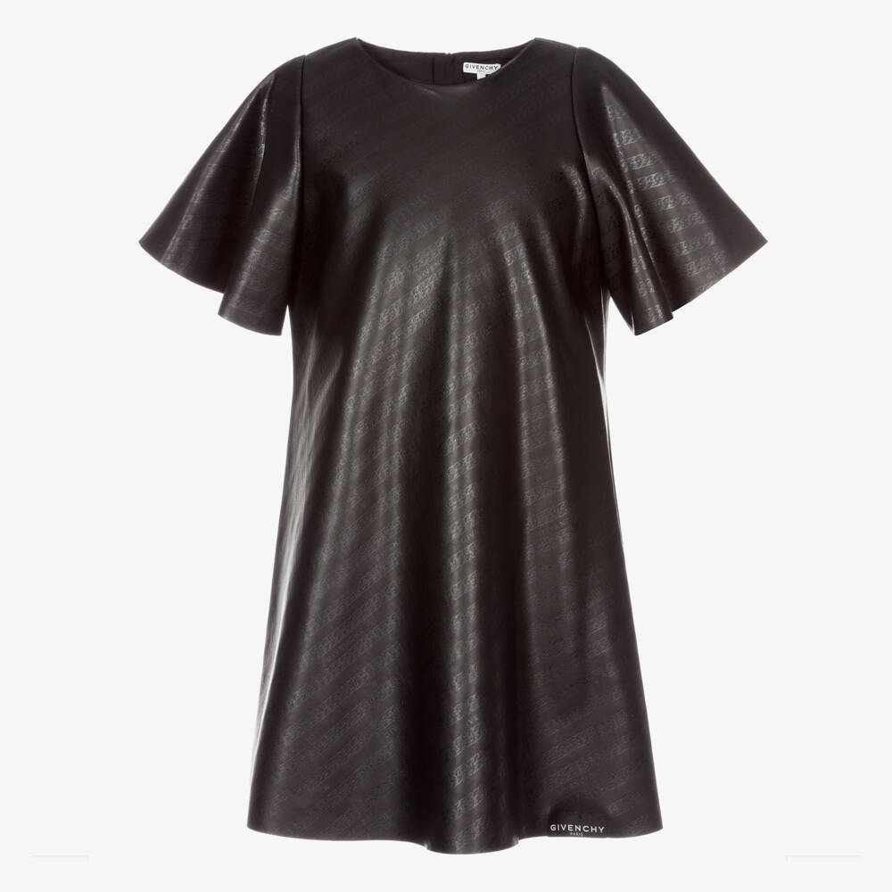 chinese dress ladies Givenchy Womens Leather Lace-Trim Mini Dress – Bluefly main image 0