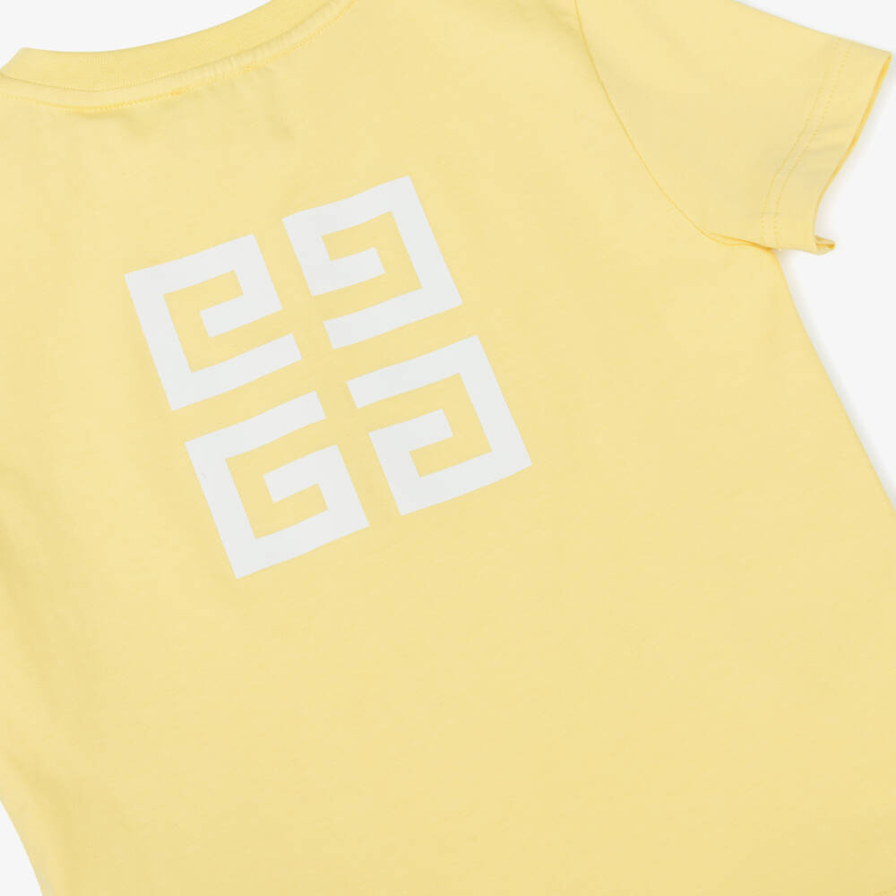 Givenchy Yellow Logo Print Cotton T-shirt main image 1
