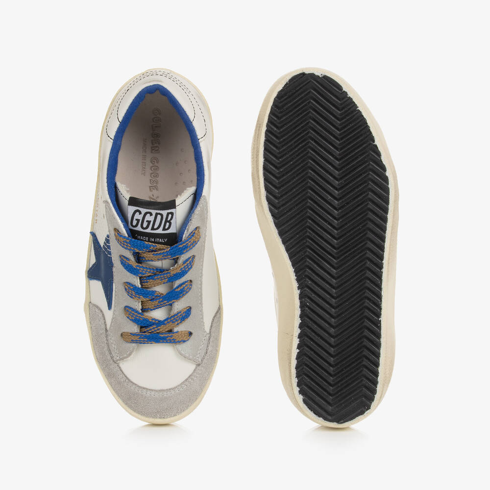 Golden Goose-Boys White Leather Super-Star Trainers | Childrensalon