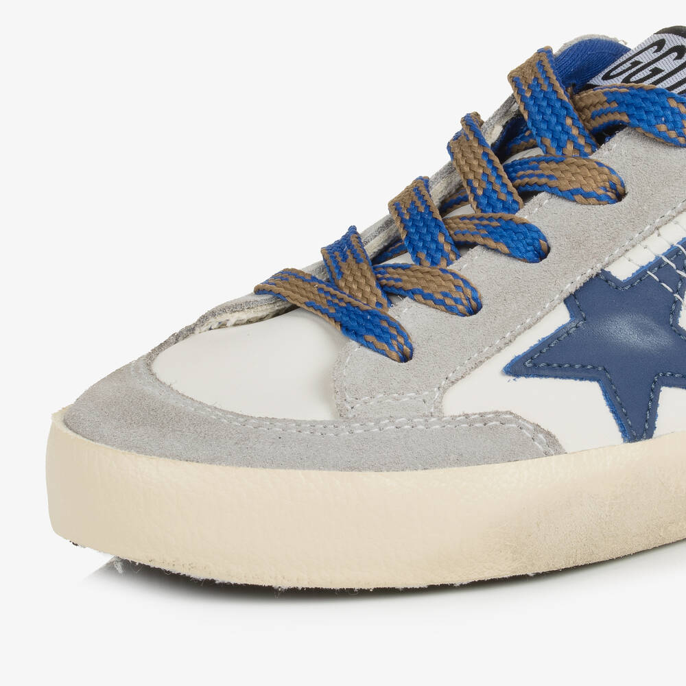 Golden Goose-Boys White Leather Super-Star Trainers | Childrensalon