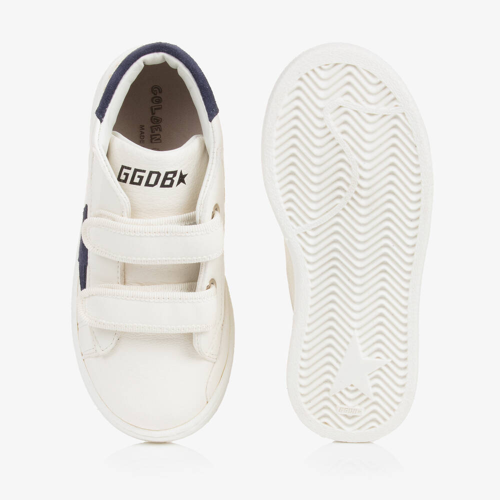 Golden Goose-White Leather High-Top Ballstar Trainers | Childrensalon