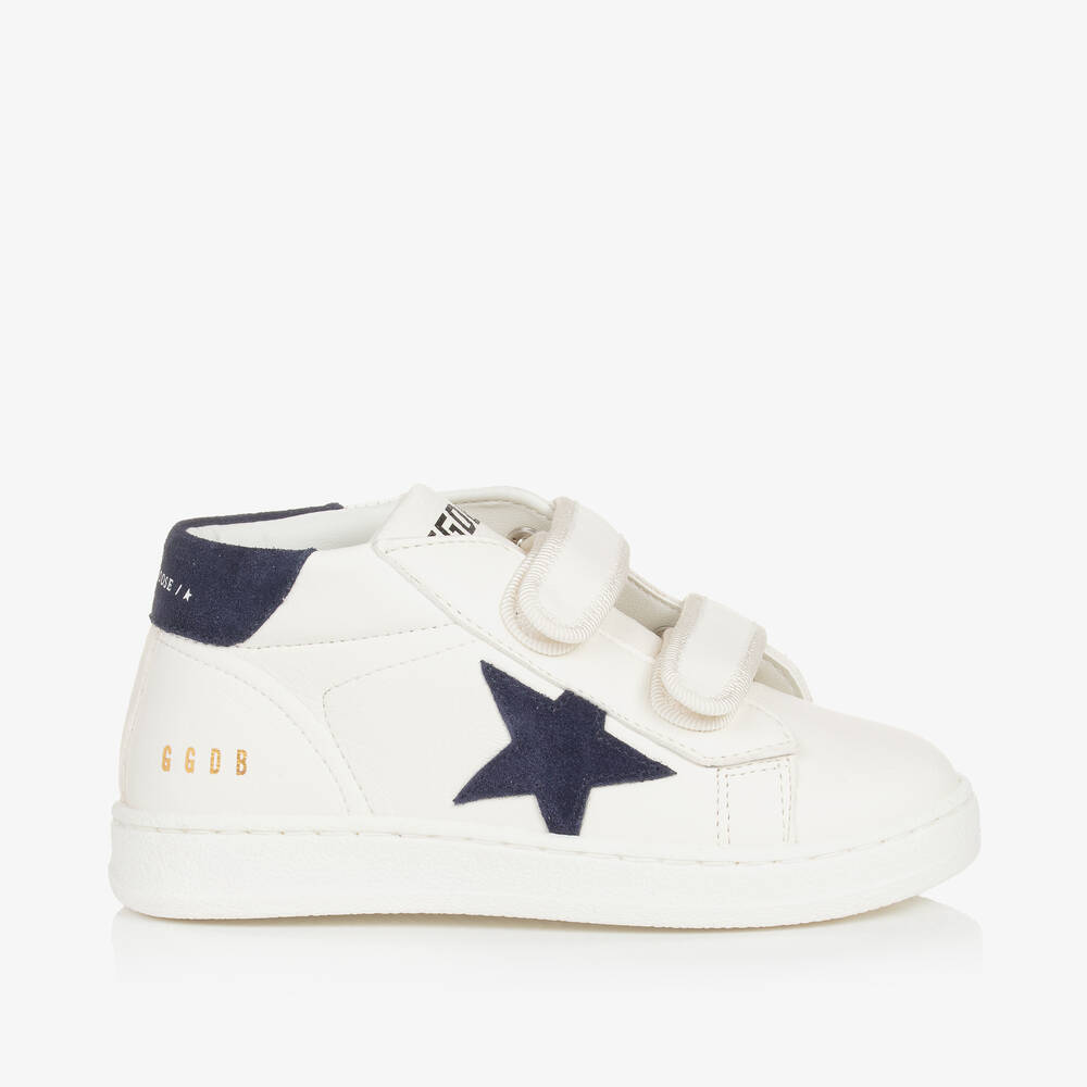 Golden Goose-White Leather High-Top Ballstar Trainers | Childrensalon