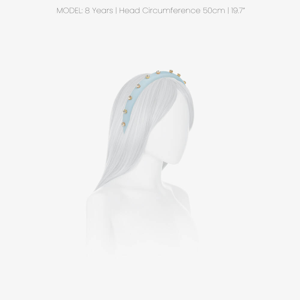 Graci-Girls Pale Powder Blue Diamanté Hairband | Childrensalon