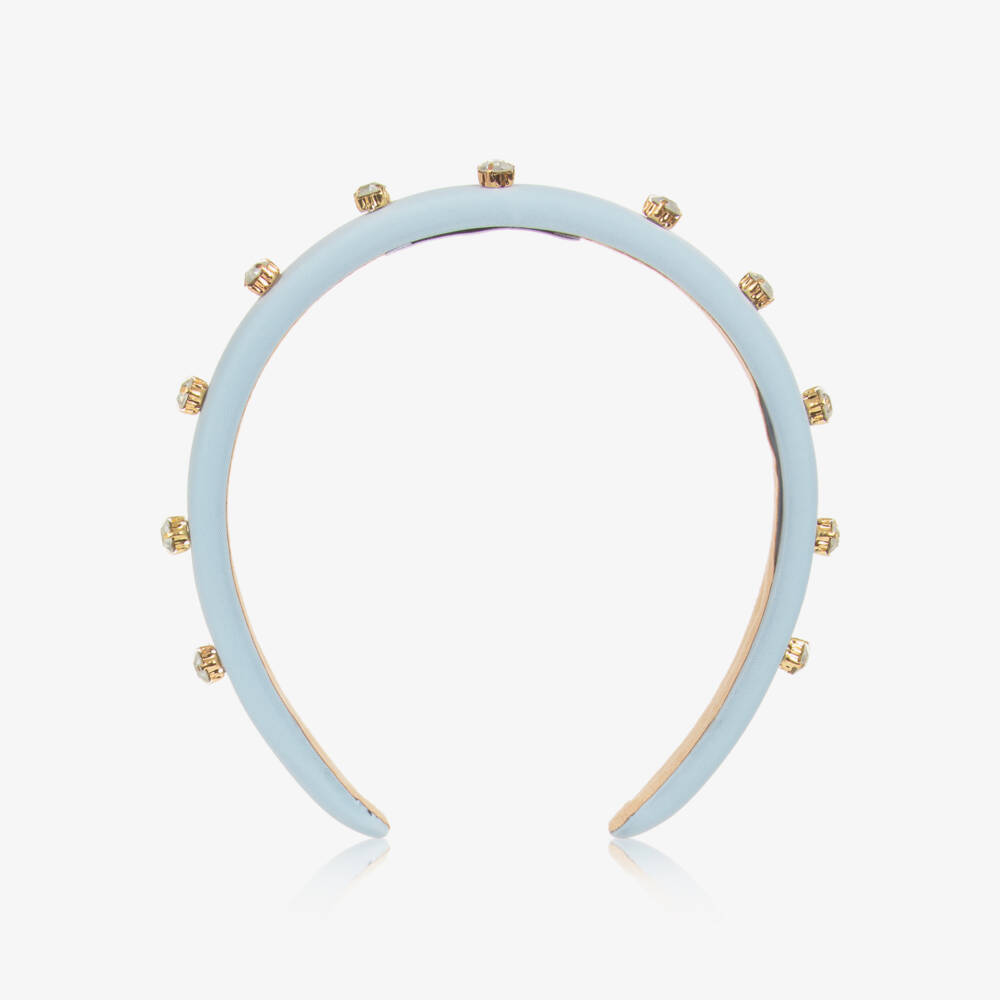 Graci-Girls Pale Powder Blue Diamanté Hairband | Childrensalon