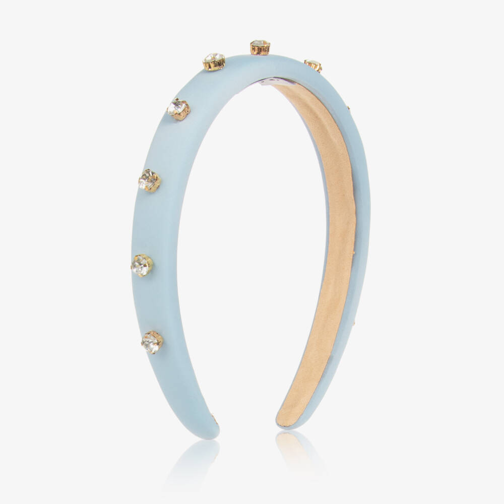 Graci-Girls Pale Powder Blue Diamanté Hairband | Childrensalon