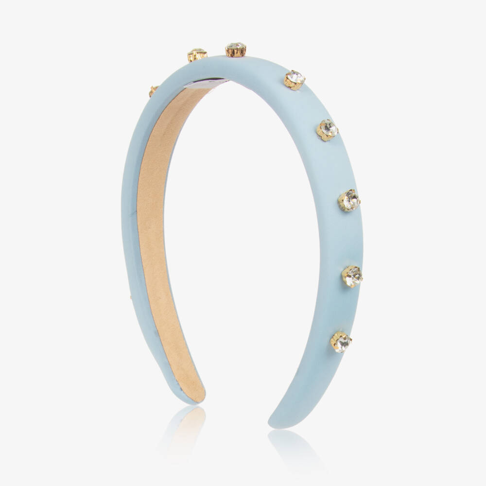 Graci-Girls Pale Powder Blue Diamanté Hairband | Childrensalon
